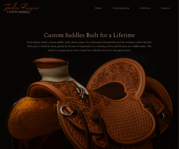 Jordie Regier Custom Saddles